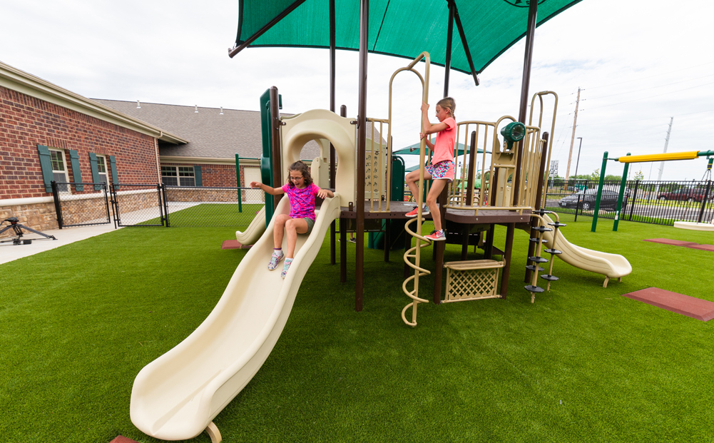 playground with ModularSport's synthetic turf